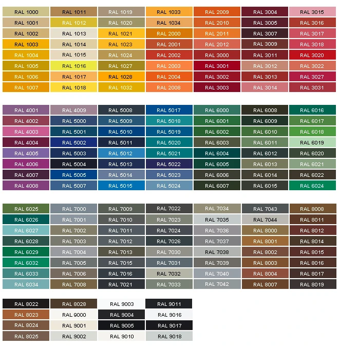 RAL COLOR CARD RAL COLOR CARD